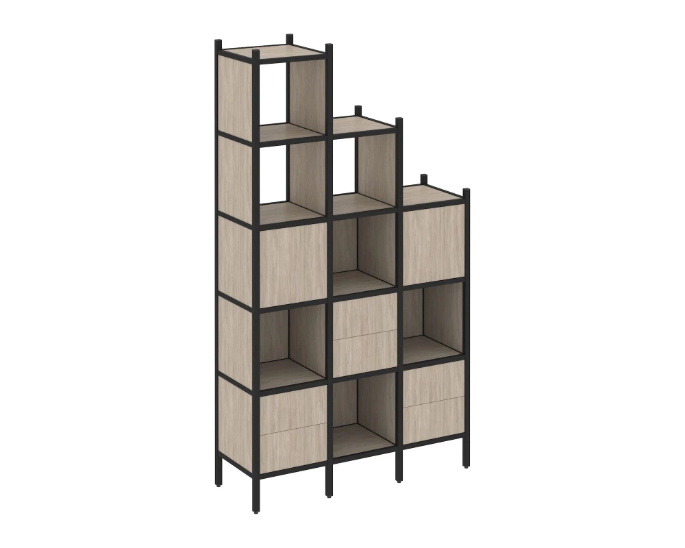 Прямой стеллаж L-22 1278x446x2280 Лофт / Loft