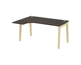 Стол эргономичный левый, опоры - массив дерева 158x118x75 Оникс Вуд / Onix Wood images