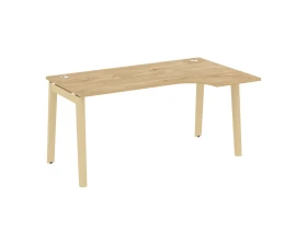 Стол эргономичный правый, опоры - массив дерева 158x98x75 Оникс Вуд / Onix Wood images