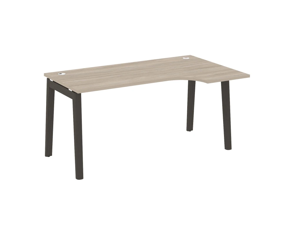 Стол эргономичный правый, опоры - массив дерева 158x98x75 Оникс Вуд / Onix Wood