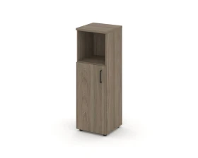 Шкаф средний узкий левый закрытый с нишей 400x400x1203 зад. стенка HDF Стайл Проджект / Style Project images