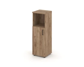 Шкаф средний узкий левый закрытый с нишей 400x400x1203 зад. стенка HDF Стайл Проджект / Style Project images