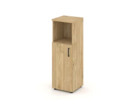 Шкаф средний узкий левый закрытый с нишей 400x400x1203 зад. стенка HDF Стайл Проджект / Style Project images