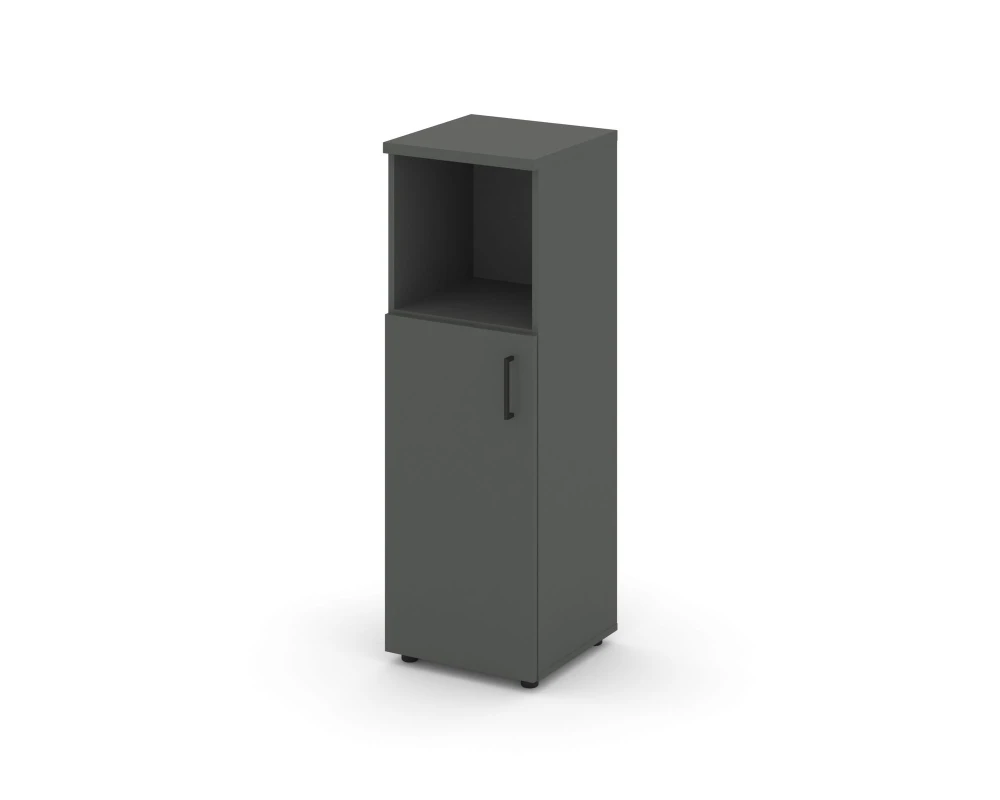 Шкаф средний узкий левый закрытый с нишей 400x400x1203 зад. стенка HDF Стайл Проджект / Style Project