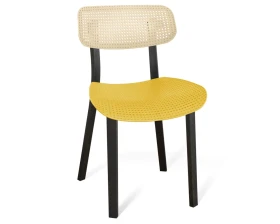 Стул SHT-S85 бежево-желтый Пластик, Бежевый/Желтый/Черный images